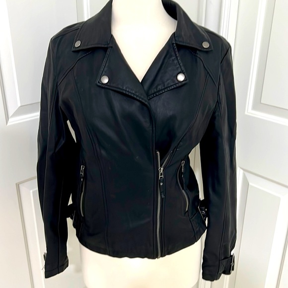 Max Studio Jackets & Blazers - Max studio faux leather biker jacket